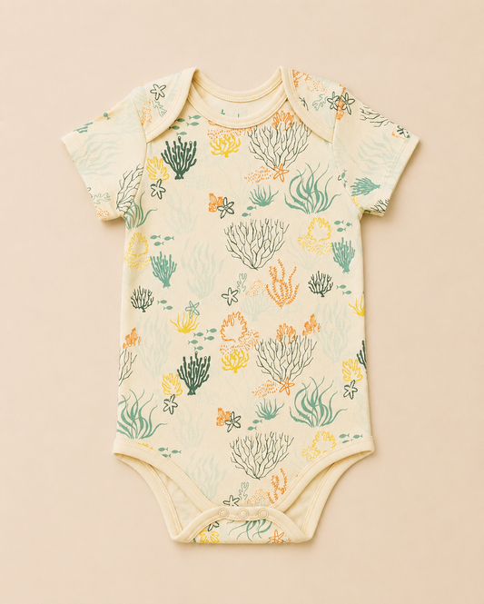 Reef Print Organic Cotton Half Sleeve Onesie for Babies - ITSYBOO