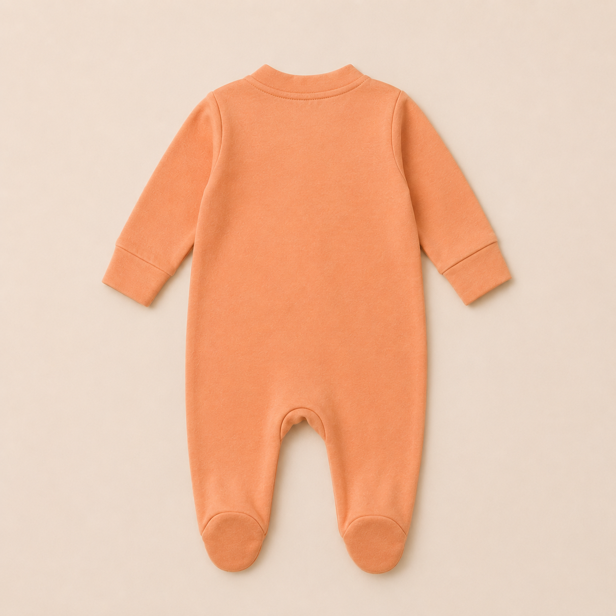 Coral Organic Cotton Baby Footsie with Booties