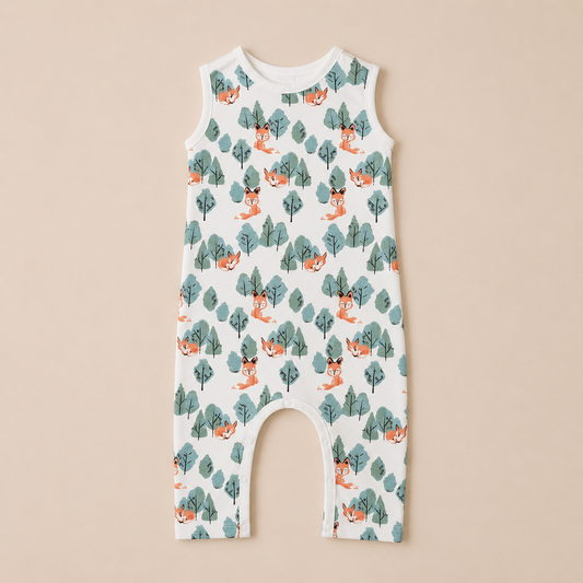SLEEVELESS ROMPER- CRAFTY FOX - ITSYBOO