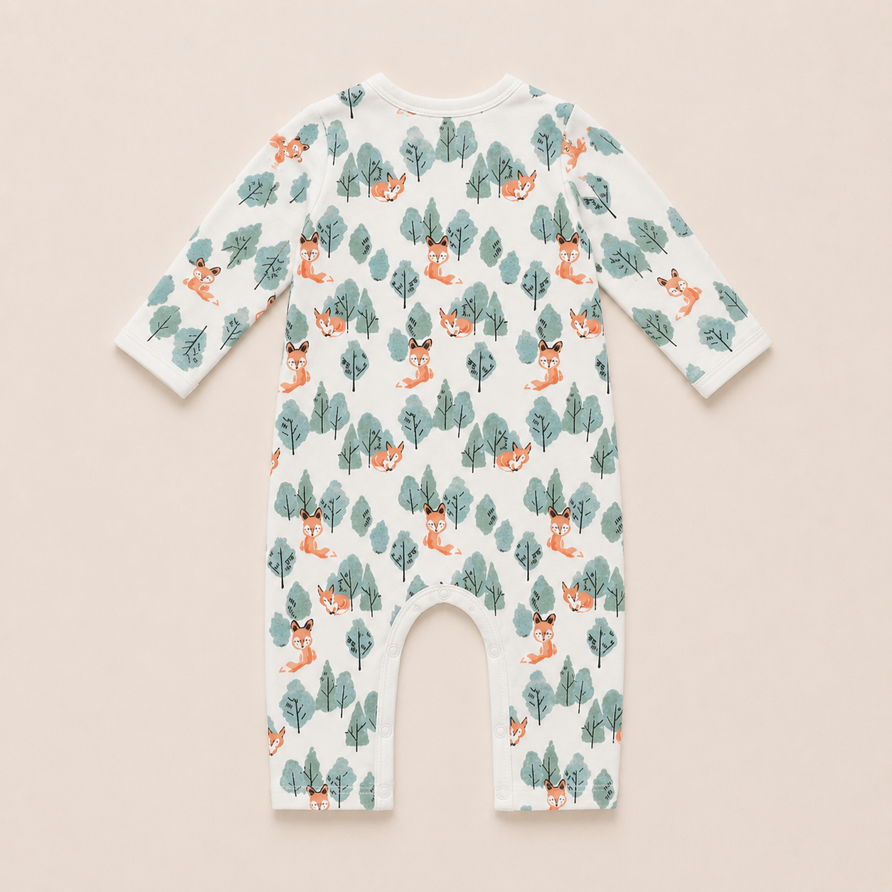 FULL SLEEVE ROMPER- CRAFTY FOX - ITSYBOO