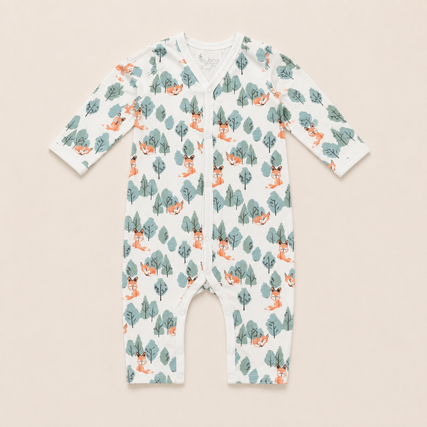 Fox Print Full Sleeve Baby Romper