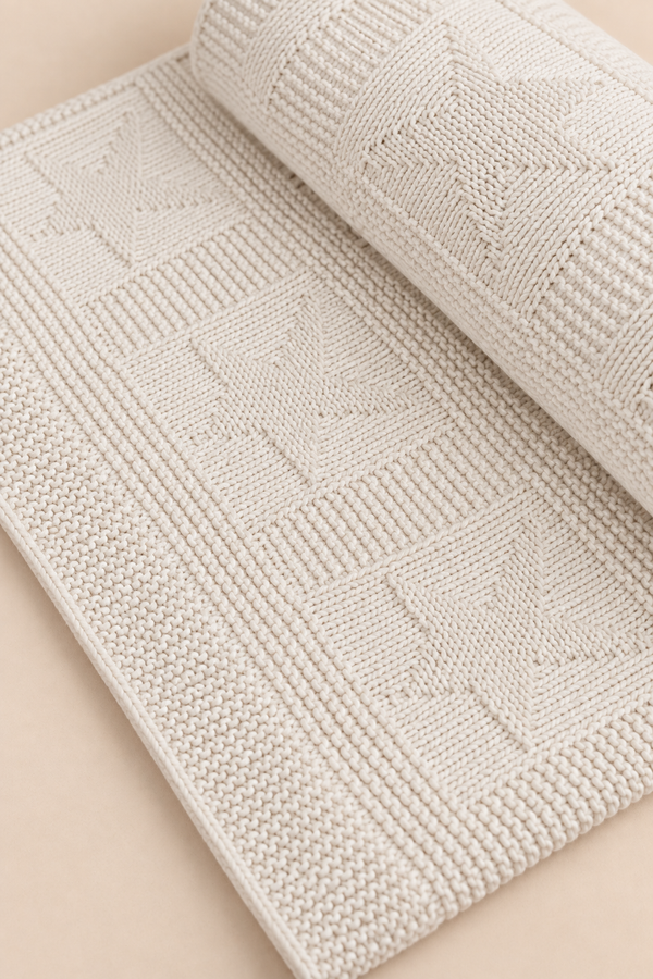 Knit Blanket - Cream Star