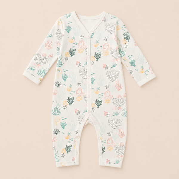 Reef Print Full Sleeve Baby Romper