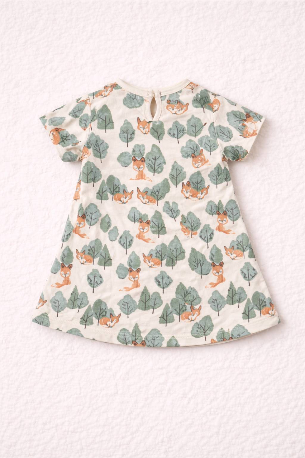 Organic Cotton Baby Dress Fox Print - ITSYBOO
