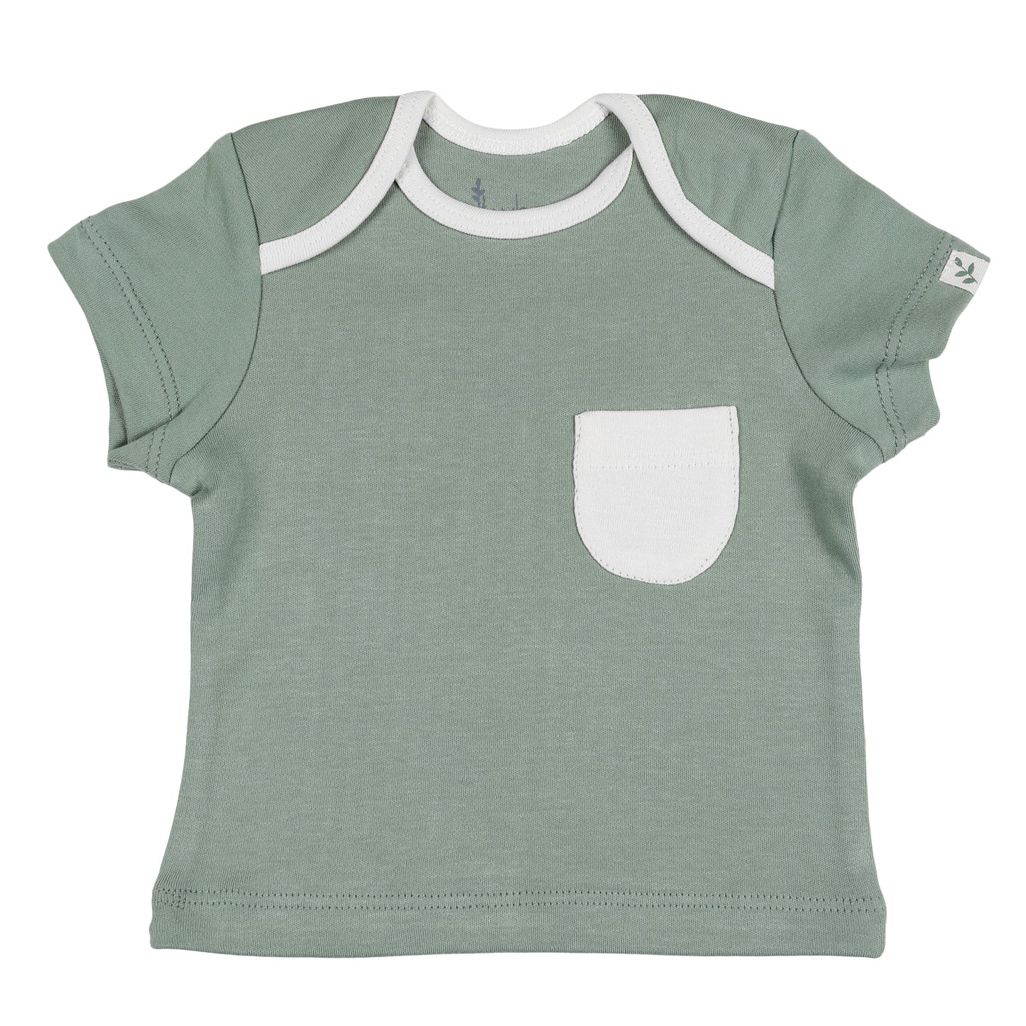 HALF SLEEVE TSHIRT- SAGE GREEN - ITSYBOO