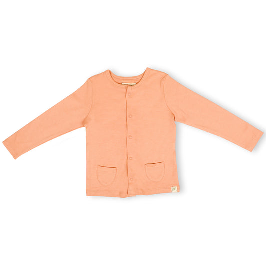 BUTTON DOWN TSHIRT- CORAL BLUSH - ITSYBOO