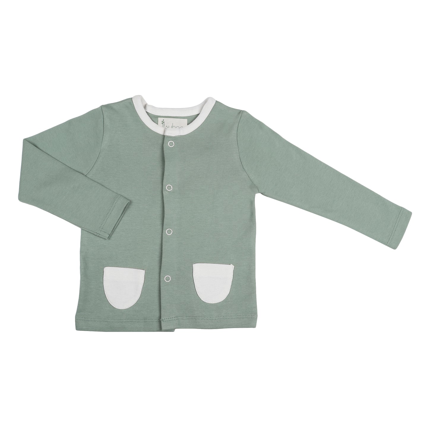 BUTTON DOWN TSHIRT- SAGE GREEN - ITSYBOO