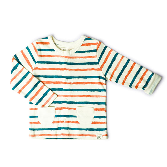 BUTTON DOWN TSHIRT- STRIPE HYPE - ITSYBOO