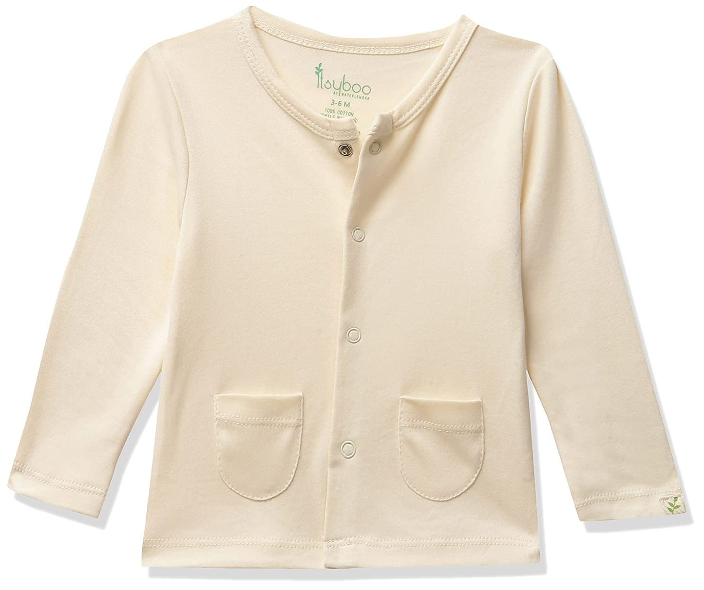 BUTTON DOWN TSHIRT- CHALK WHITE - ITSYBOO