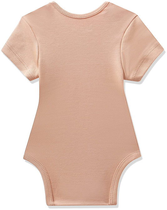 HALF SLEEVE ONESIE- CORAL BLUSH - ITSYBOO
