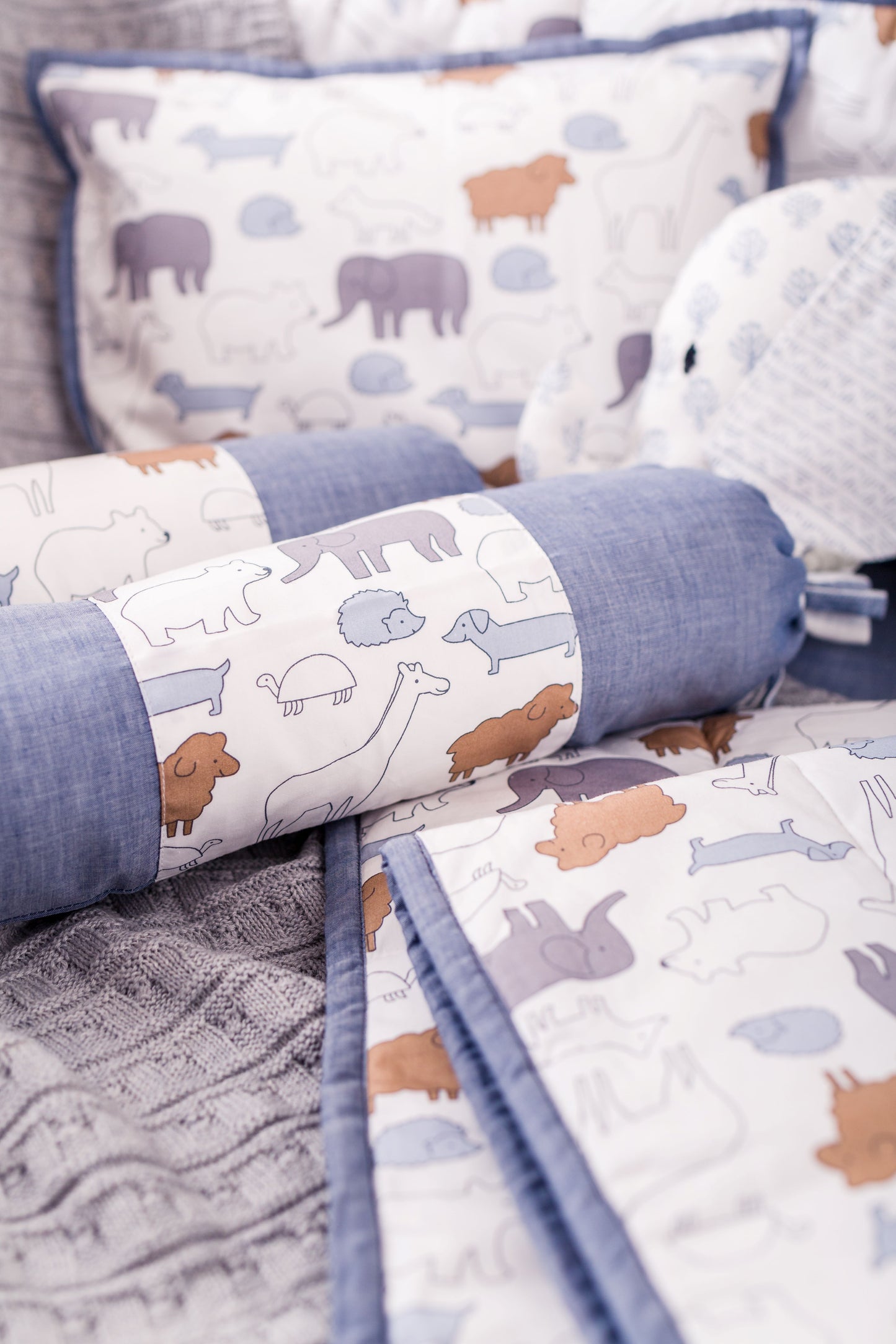 BABY BEDDING SET- GREY JUMBO - ITSYBOO