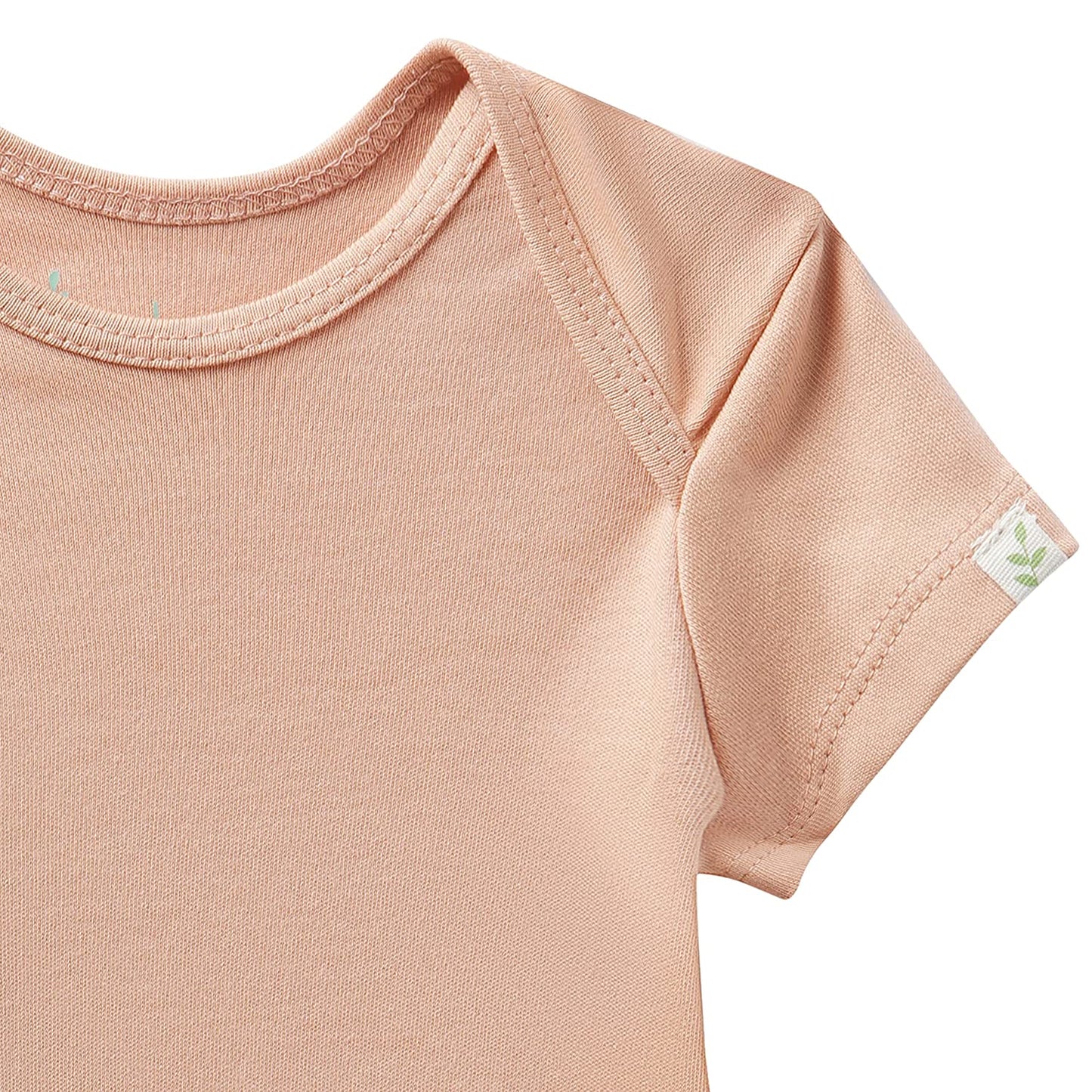 HALF SLEEVE ONESIE- CORAL BLUSH - ITSYBOO