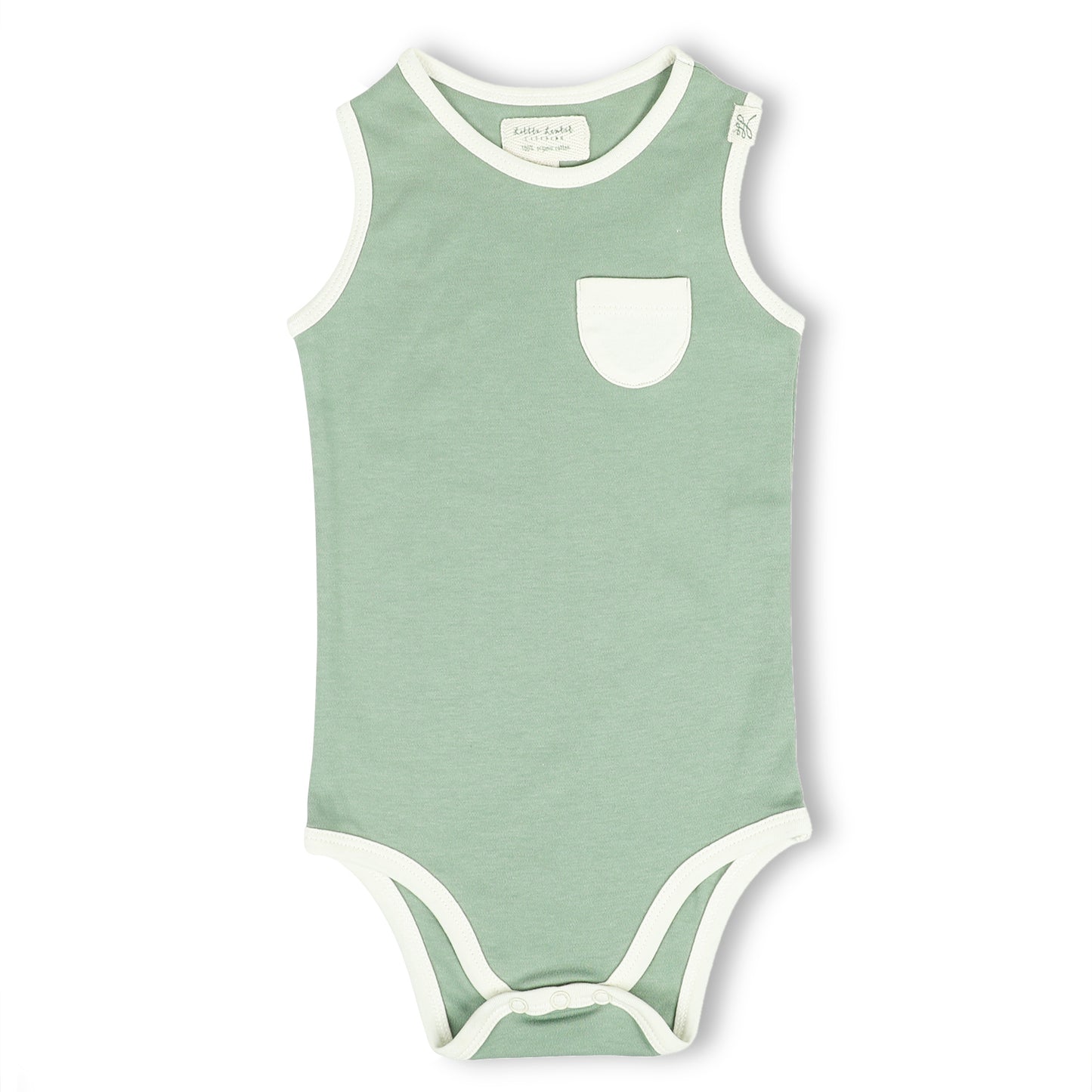SLEEVELESS ONESIE- SAGE GREEN - ITSYBOO