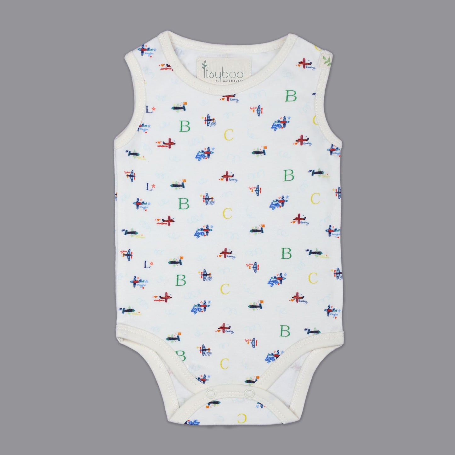 SLEEVELESS ONESIE- AEROPLANE