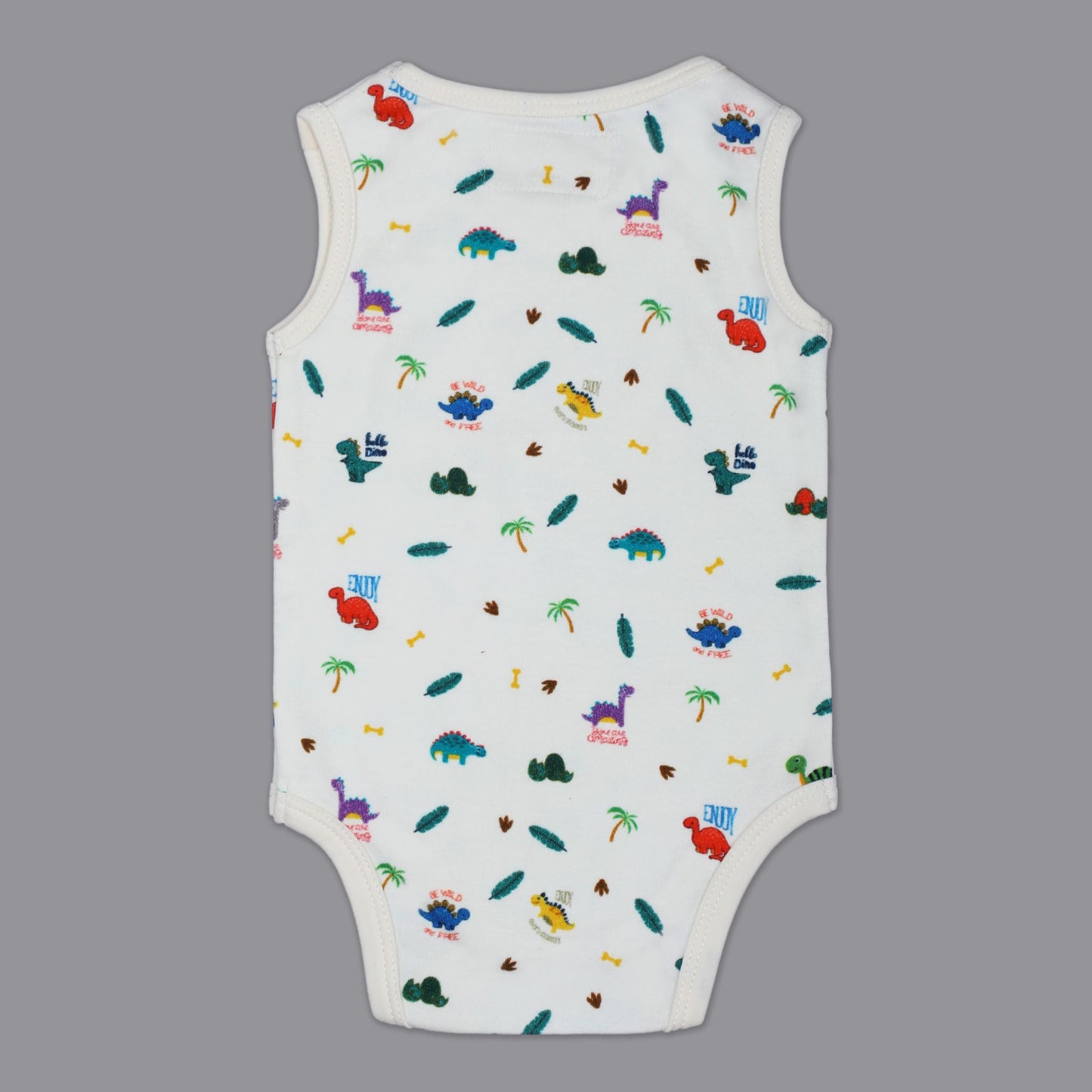 SLEEVELESS ONESIE- DINO