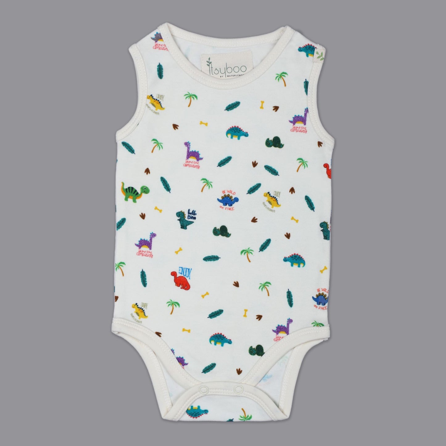 SLEEVELESS ONESIE- DINO