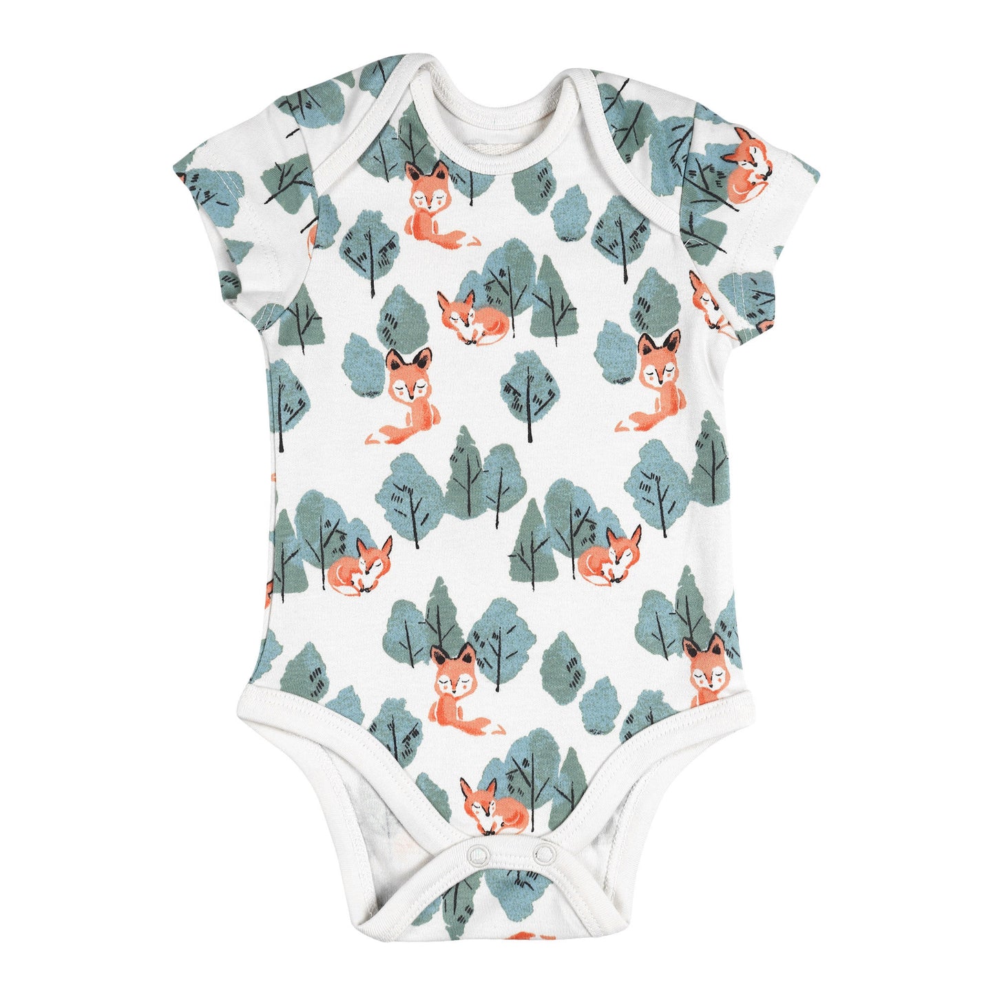 HALF SLEEVE ONESIE- CRAFTY FOX - ITSYBOO