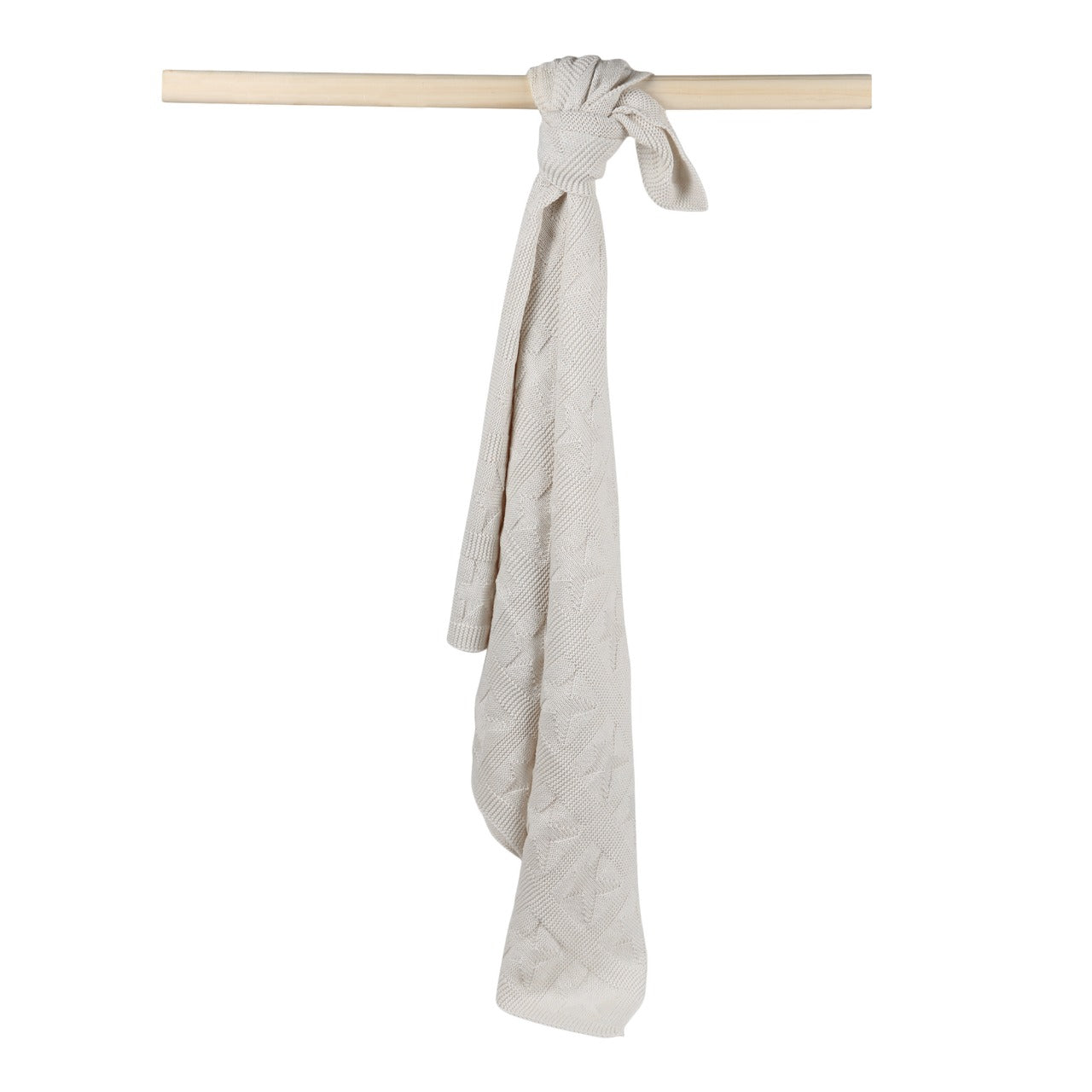 KNIT BLANKET- CREAM STAR - ITSYBOO