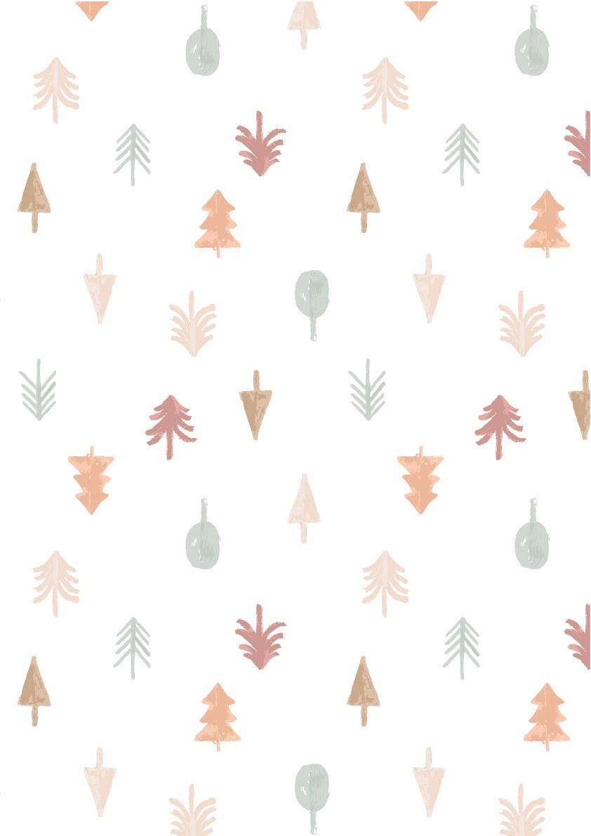 PINE AND INDIAN PRINT MUSLIN SWADDLE - ITSYBOO