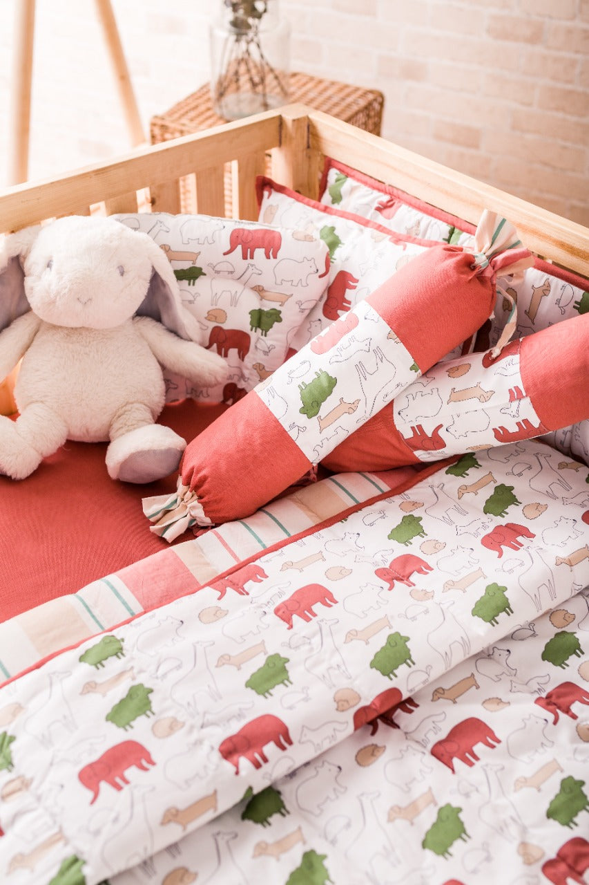 BABY BEDDING SET- RED JUMBO - ITSYBOO