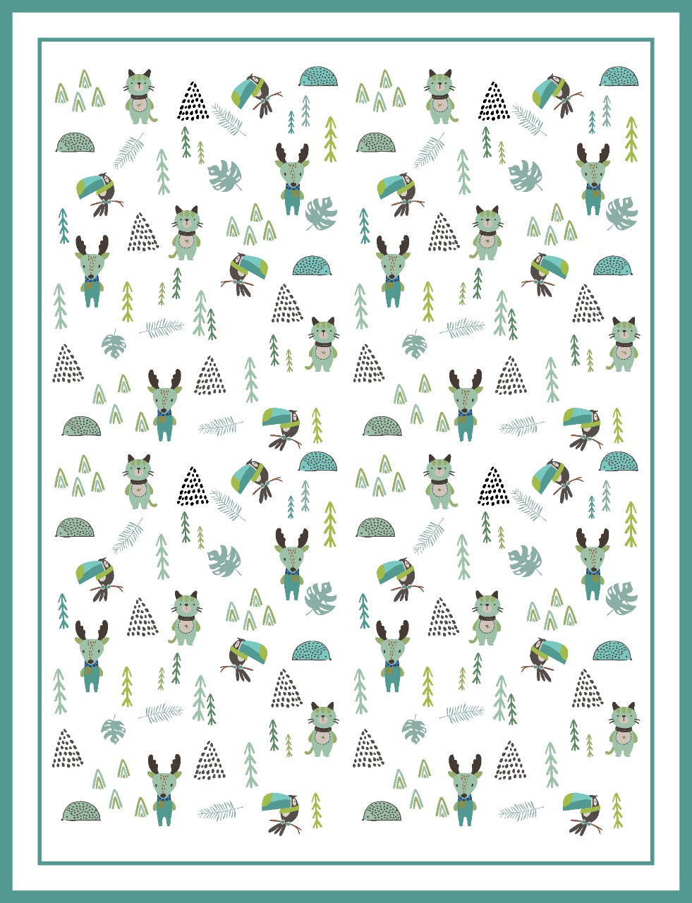 FOREST AND LILLY MUSLIN SWADDLE - ITSYBOO