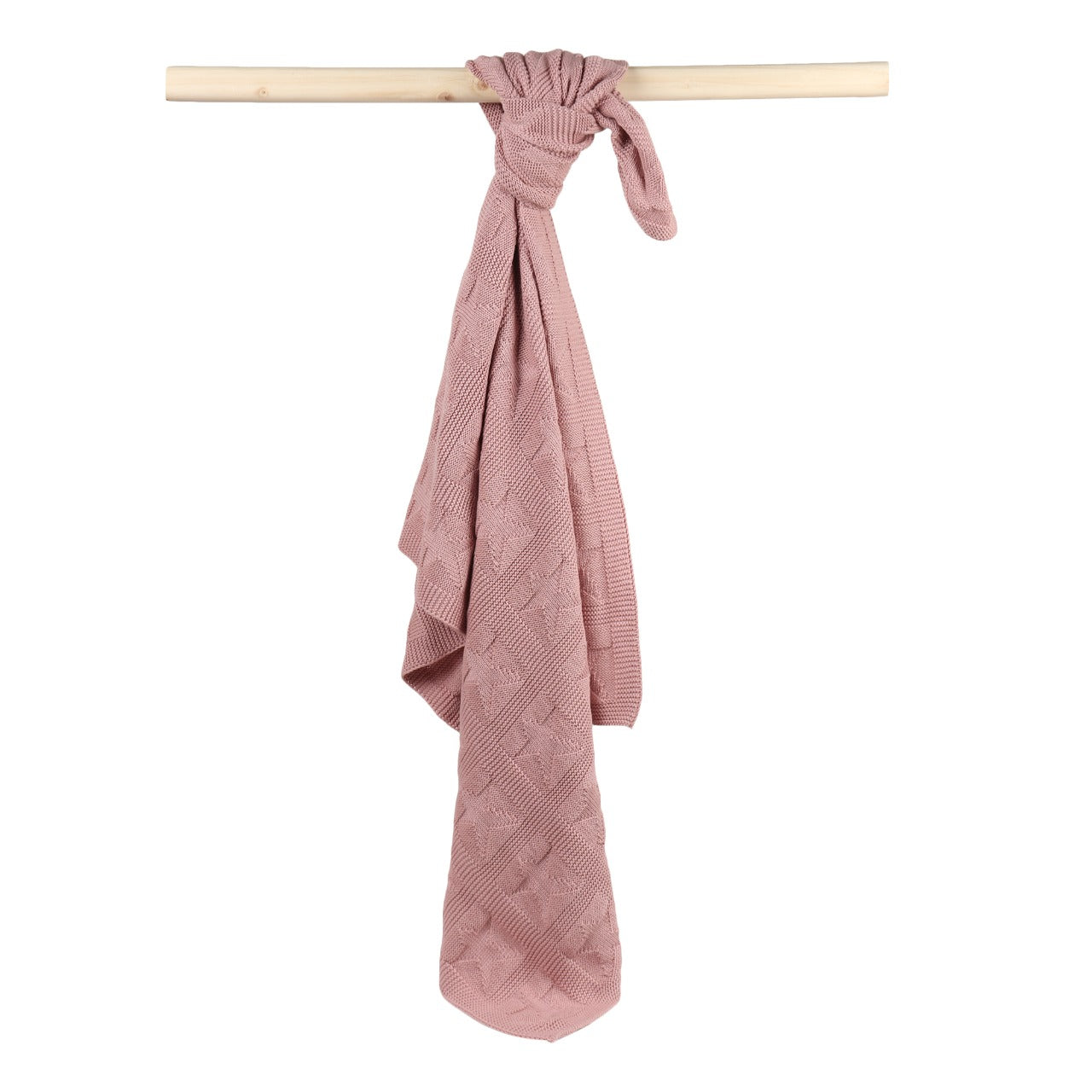 KNIT BLANKET- ROSE PINK STAR - ITSYBOO