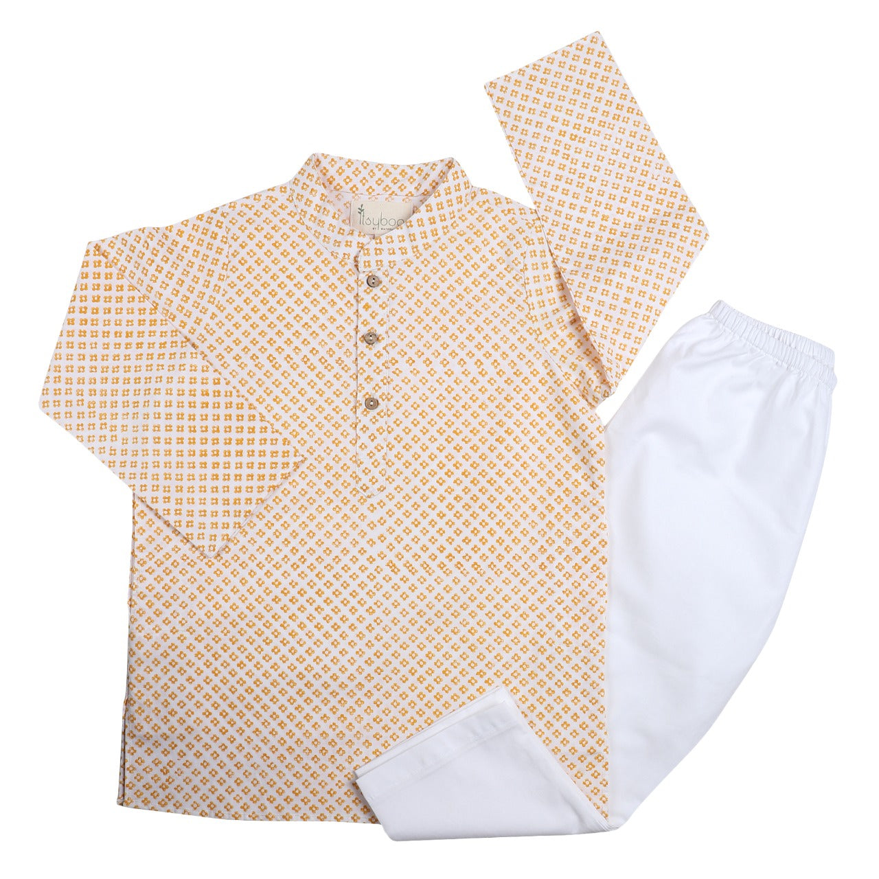 KURTA PYJAMA- YELLOW BLOCK - ITSYBOO