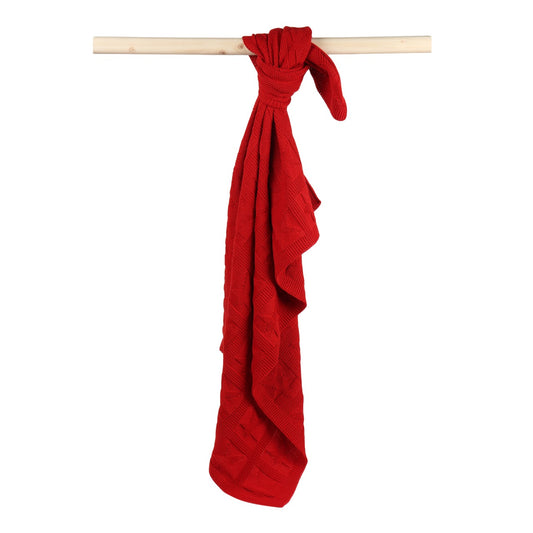 KNIT BLANKET- RED STAR - ITSYBOO
