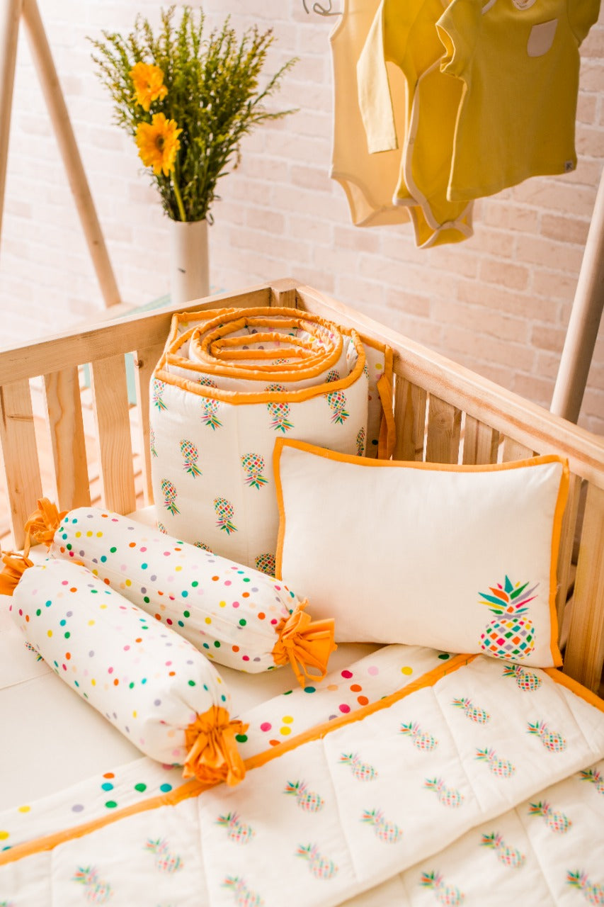 BABY BEDDING SET- PINEAPPLE - ITSYBOO