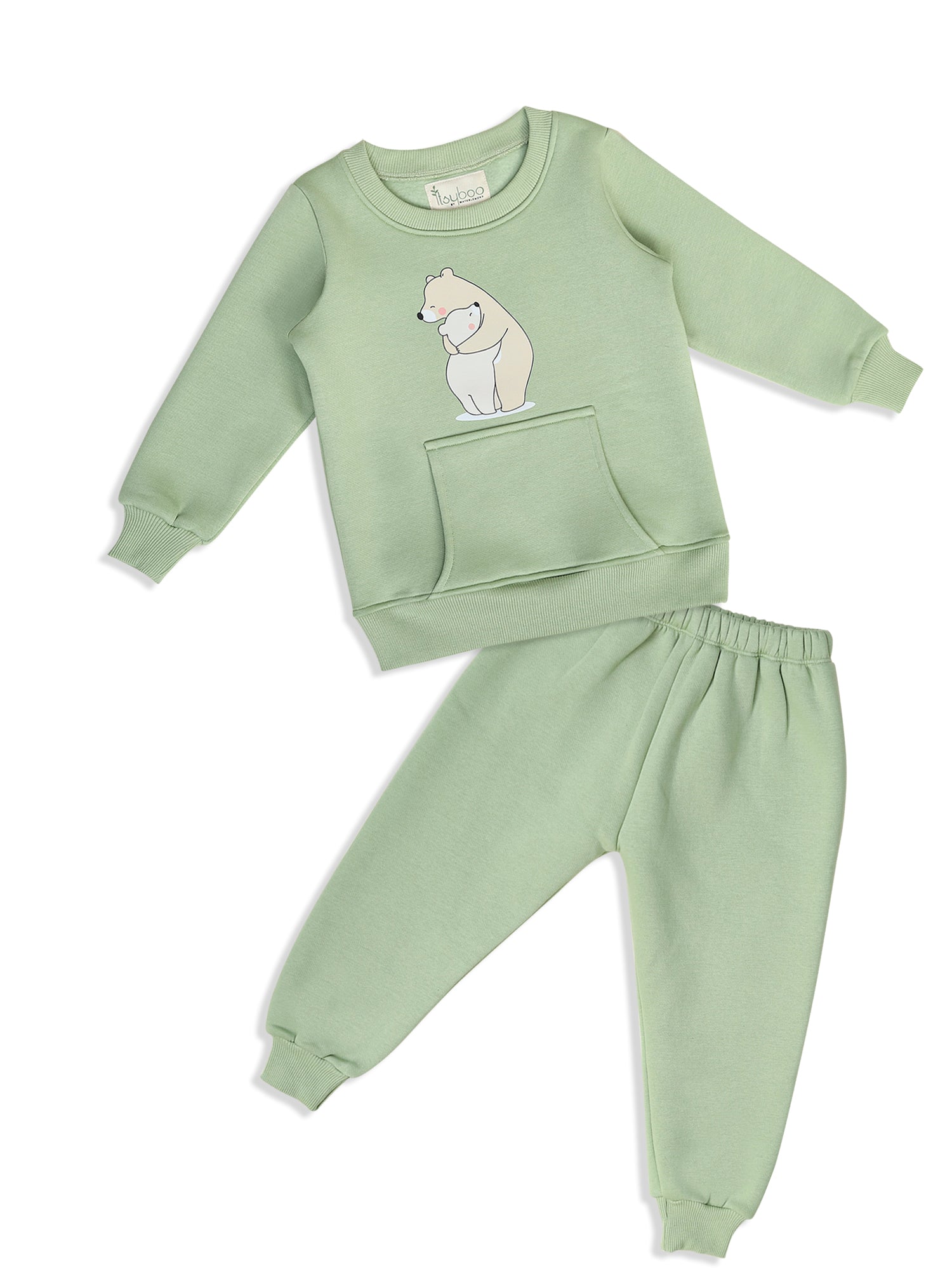 Boys’ Winter Sweatshirt & Bottom Set – Polar Bear Print - ITSYBOO