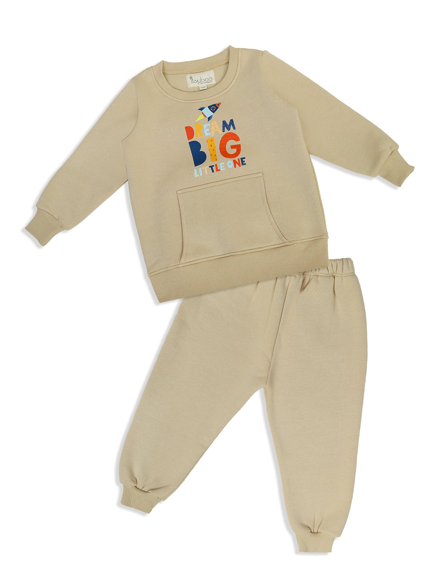 Boys’ Winter Sweatshirt & Bottom Set – Rocket Dream Print - ITSYBOO
