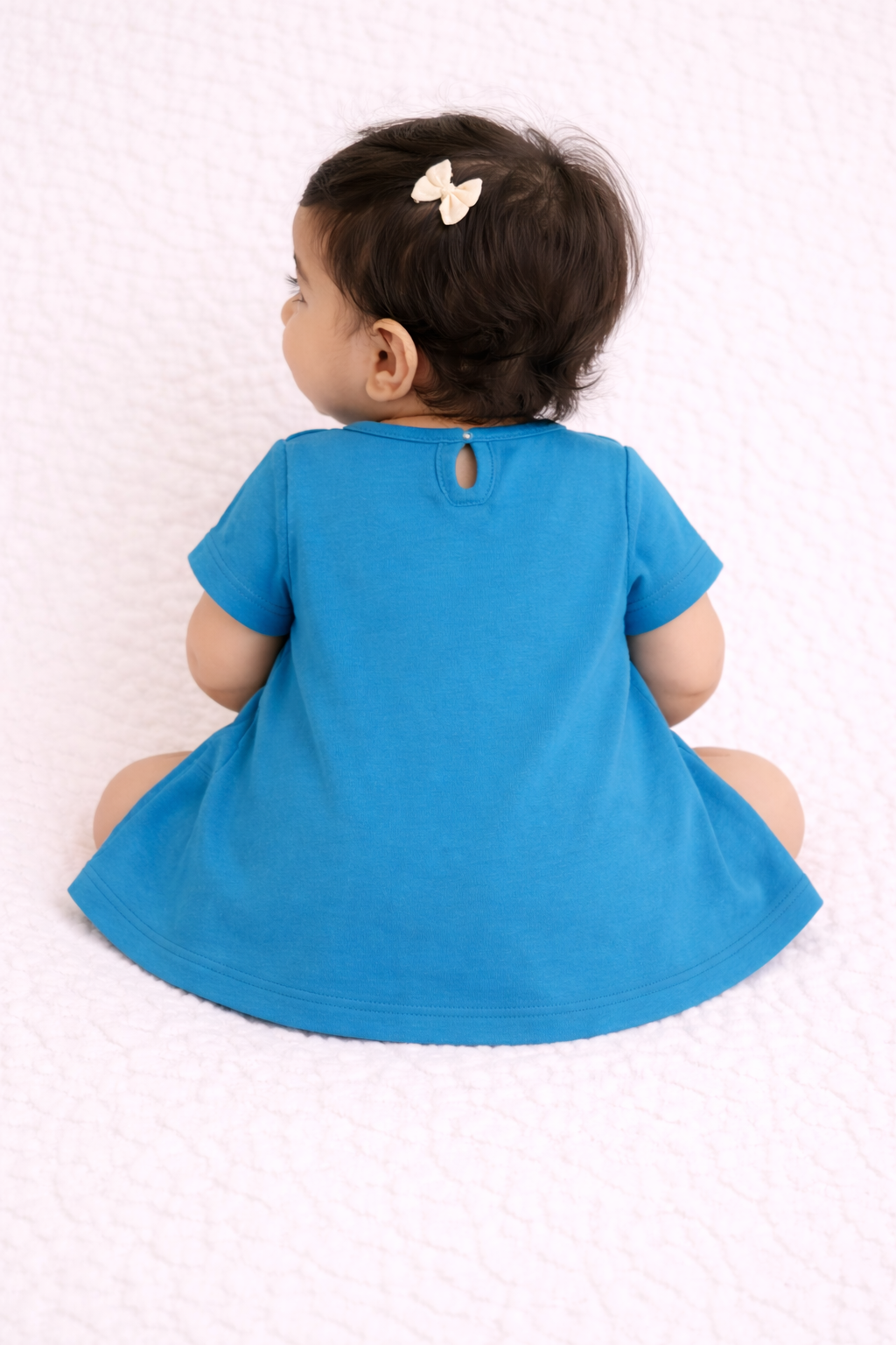 Organic Cotton Baby Dress Blue - ITSYBOO