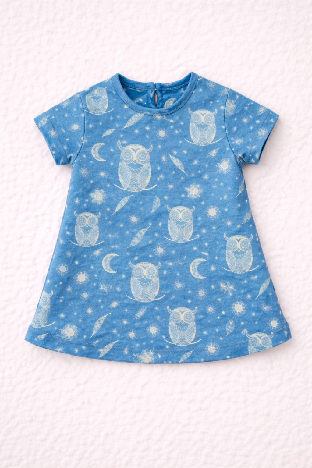 Organic Cotton Baby Dress Owl Print - ITSYBOO