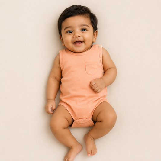 SLEEVELESS ONESIE- CORAL BLUSH - ITSYBOO