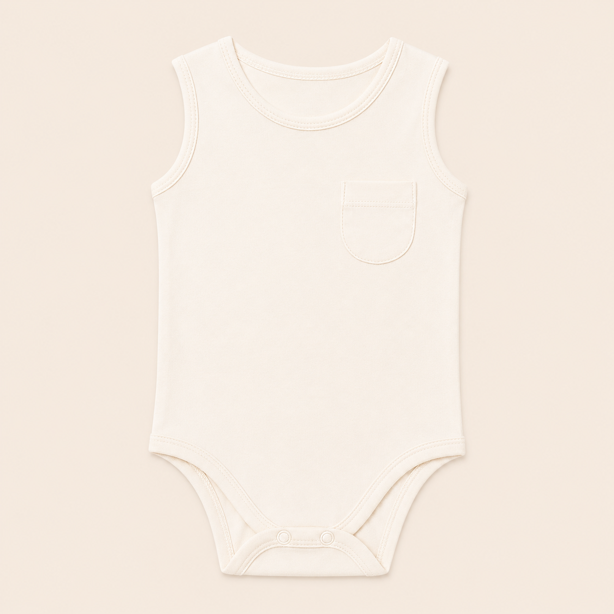 SLEEVELESS ONESIE- CHALK WHITE - ITSYBOO