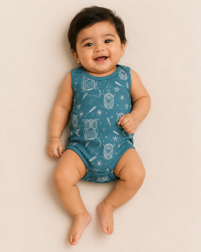 SLEEVELESS ONESIE- HOOT HOOT OWL - ITSYBOO