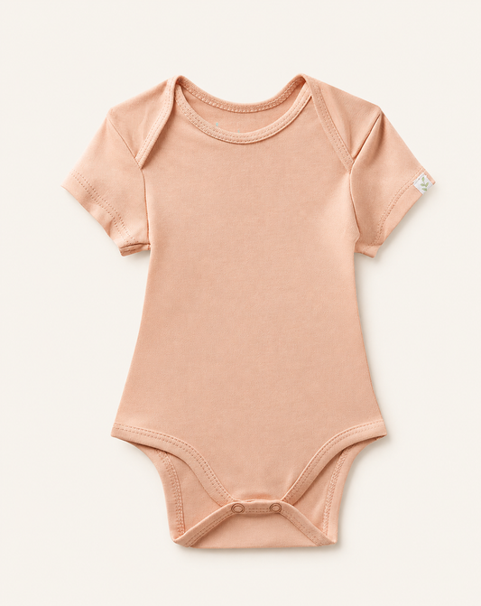 Coral Organic Cotton Half Sleeve Onesie for Babies - ITSYBOO