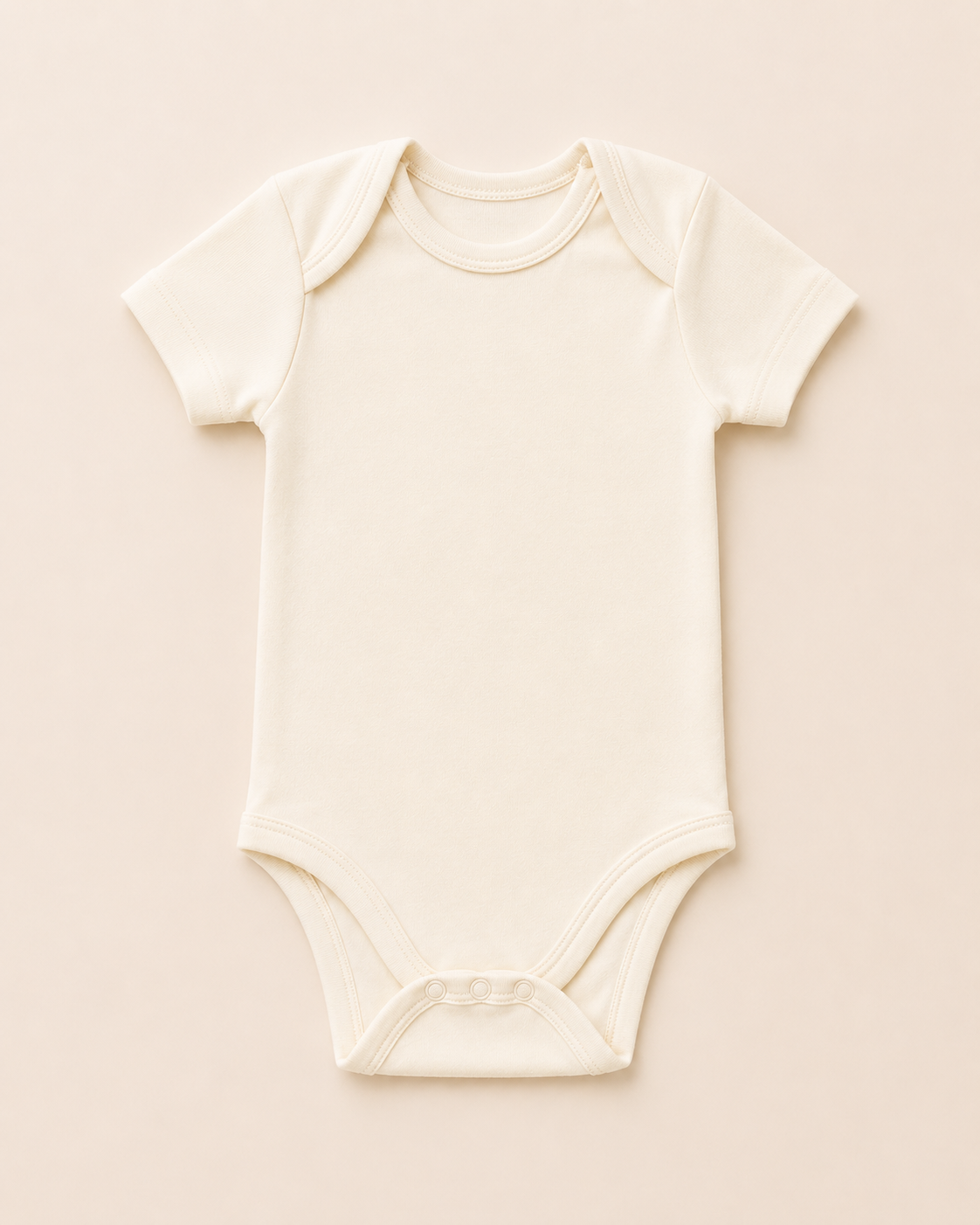 White Organic Cotton Half Sleeve Onesie for Babies