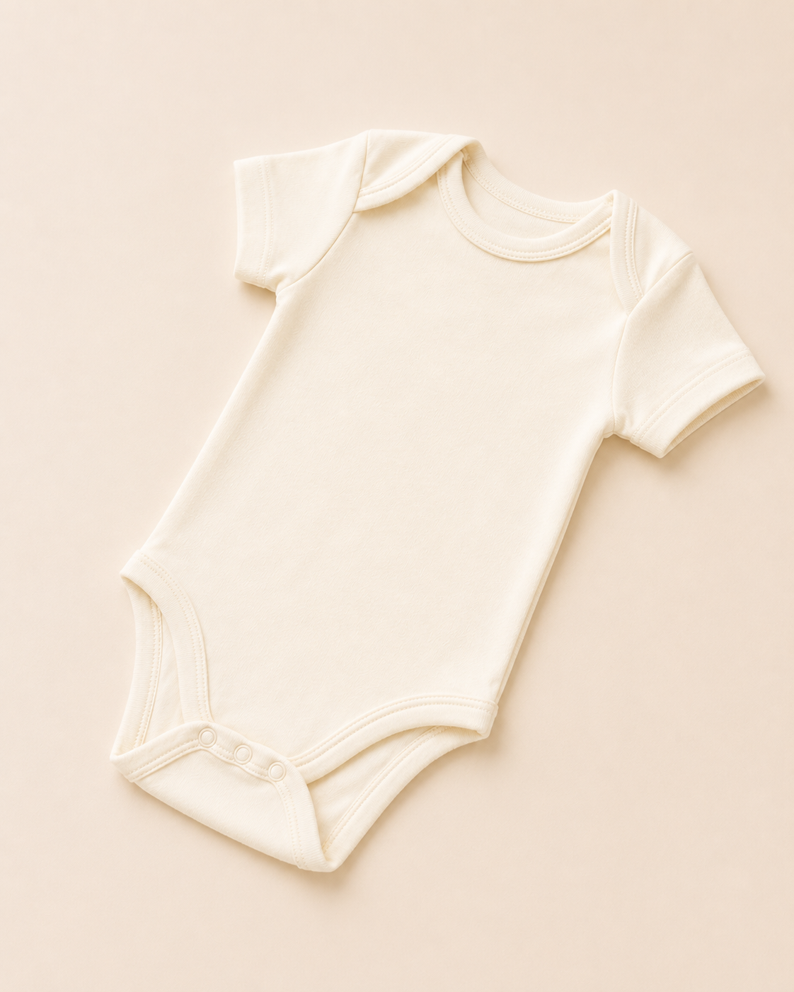 White Organic Cotton Half Sleeve Onesie for Babies