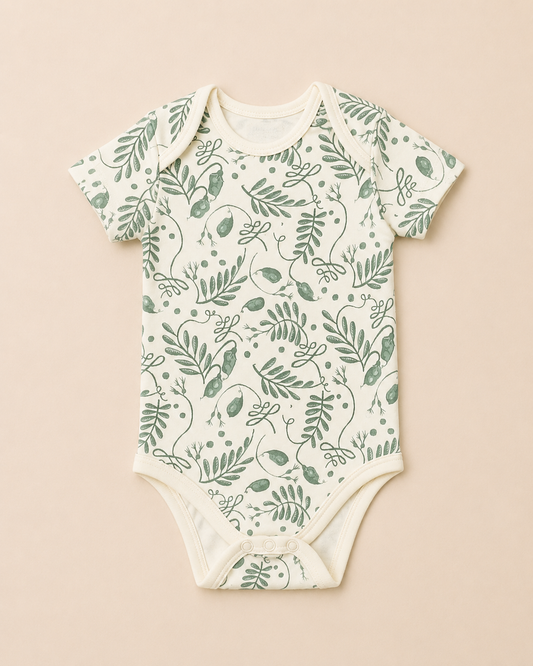 Lentil Print Organic Cotton Half Sleeve Onesie for Babies - ITSYBOO
