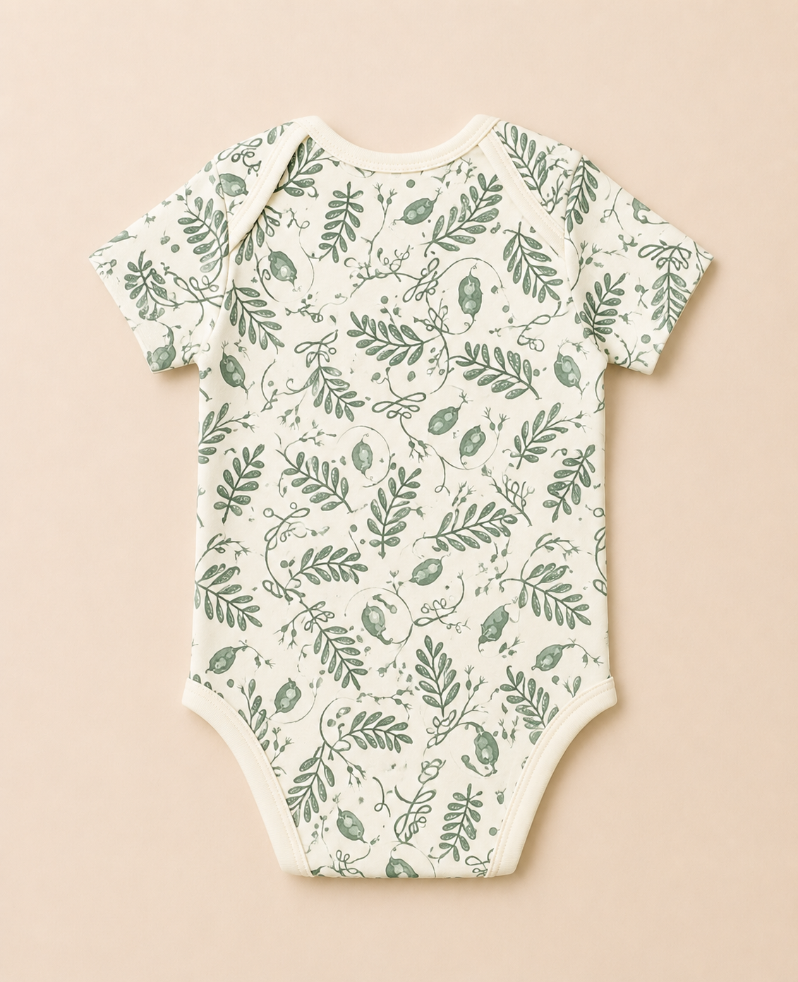 Lentil Print Organic Cotton Half Sleeve Onesie for Babies
