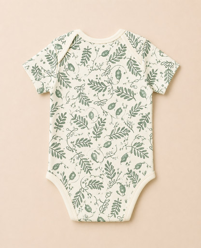 Lentil Print Organic Cotton Half Sleeve Onesie for Babies