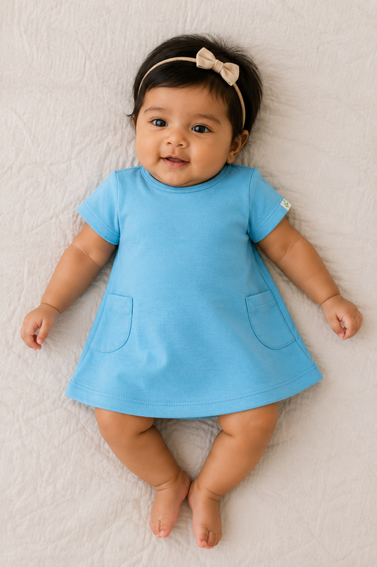 Organic Cotton Baby Dress Iceberg - ITSYBOO