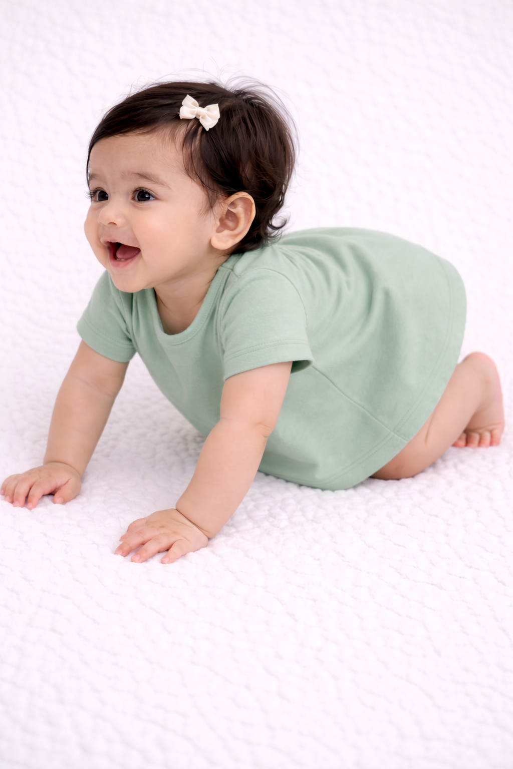 Organic Cotton Baby Dress Green - ITSYBOO