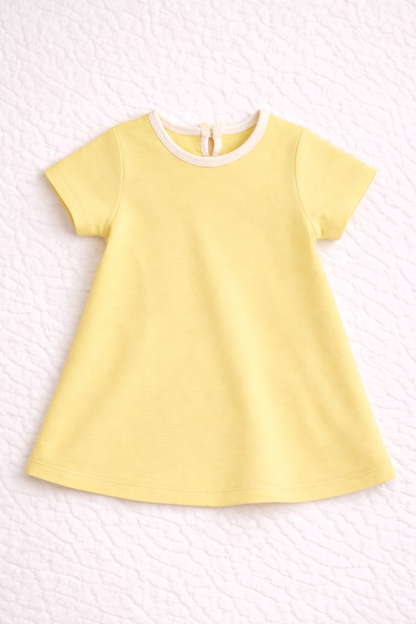 Organic Cotton Baby Dress Yellow - ITSYBOO