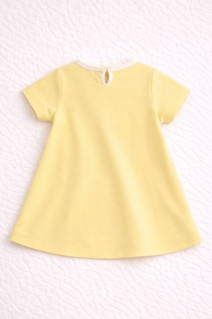 Organic Cotton Baby Dress Yellow - ITSYBOO