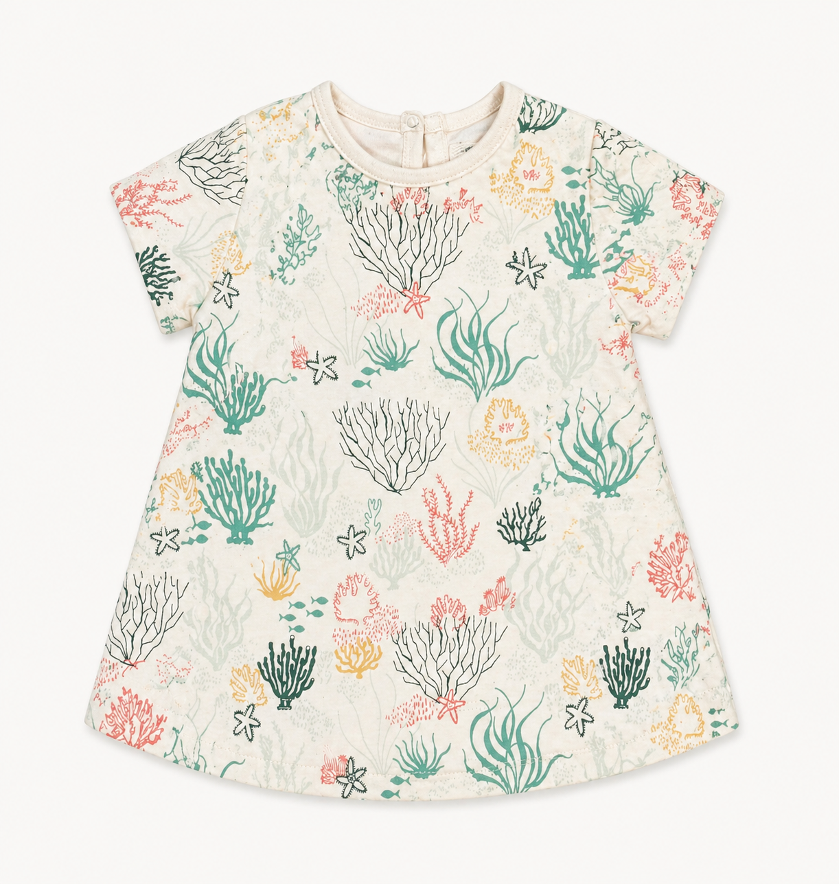 Organic Cotton Baby Dress Reef Print