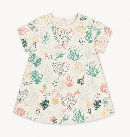 Organic Cotton Baby Dress Reef Print