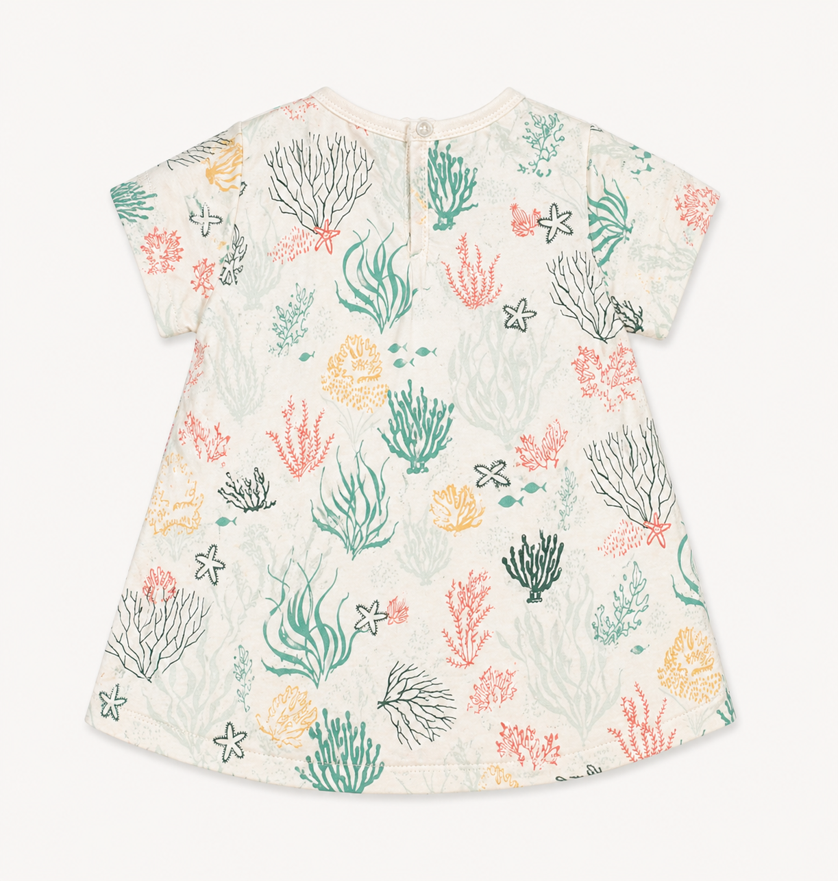 Organic Cotton Baby Dress Reef Print
