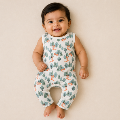 SLEEVELESS ROMPER- CRAFTY FOX - ITSYBOO